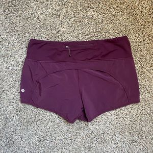 Lululemon plum speed up short
